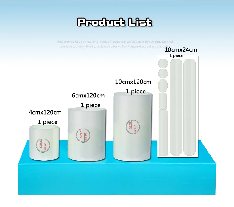 4 шт., Защитная пленка для горного велосипеда, дорожного велосипеда, прозрачная защитная пленка, глянцевая поверхность