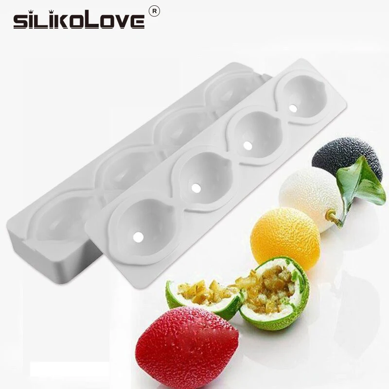 

SILIKOLOVE 4 Cavities Lemon Silicone Mold Brownies Cake Molds Baking Dessert Cake Decorating Tools