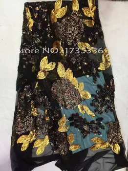 

2015 latest sequins guipure lace fabric L921 african high quality with sequins cord lace fabric