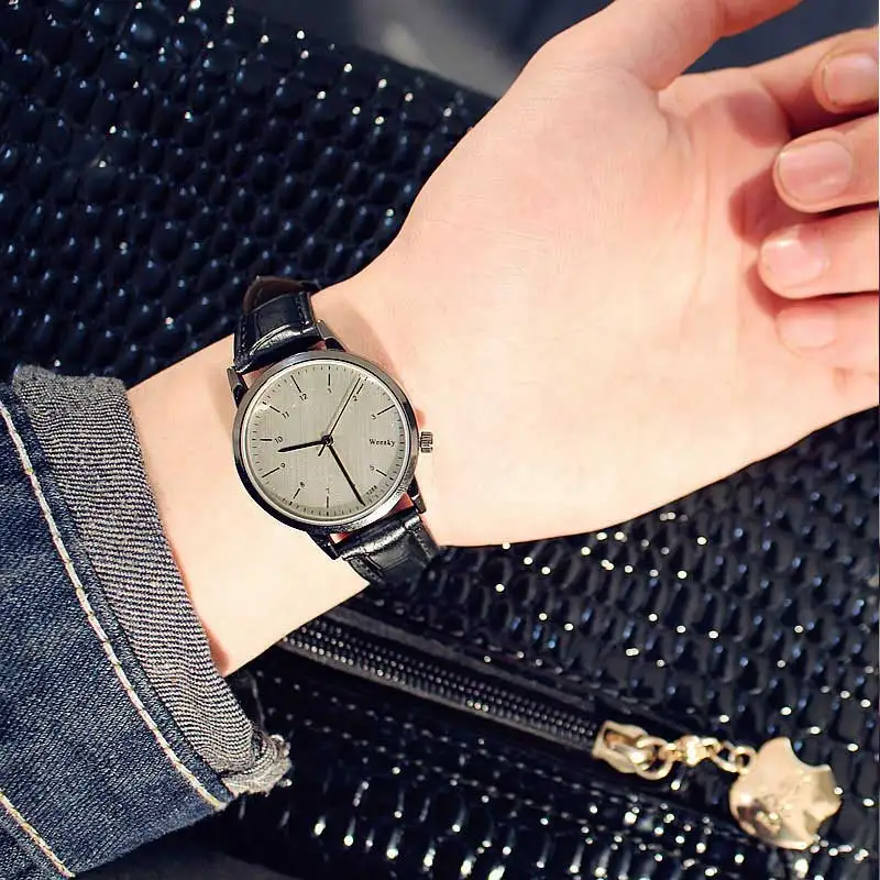 Модные Винтаж студент пара кварцевые часы с кожаным ремешком лучших брендов мужские часы повседневное спортивные наручные женщина Relojes