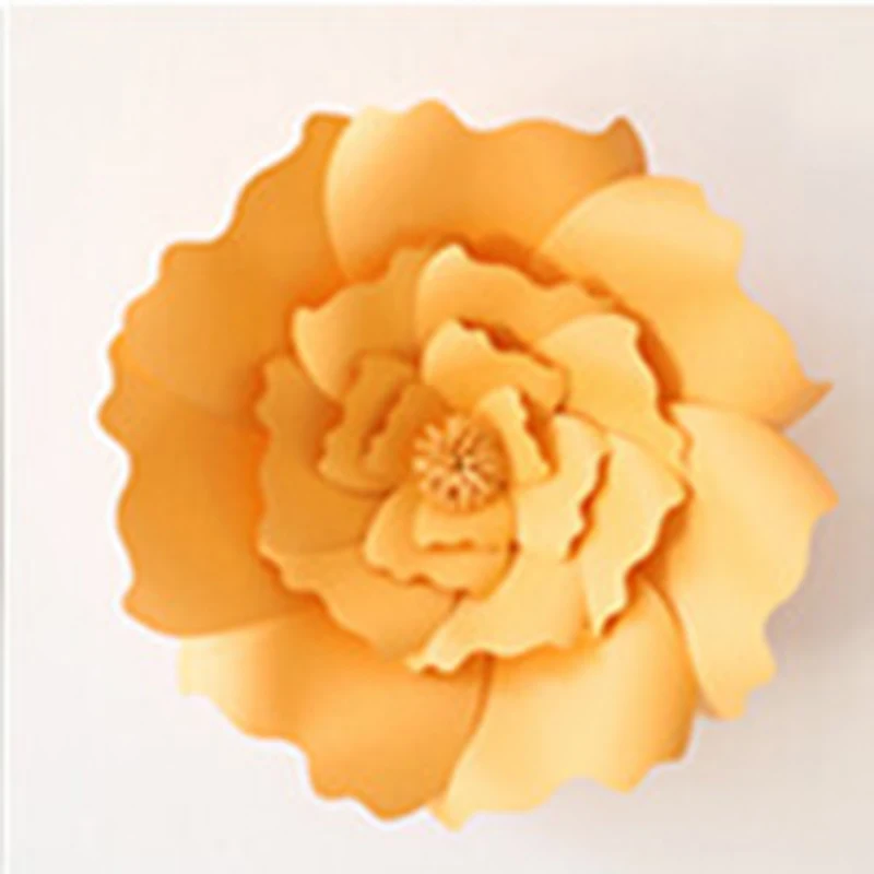 2 шт 20 см DIY Искусственные бумажные цветы Свадебные украшения фон с днем рождения украшения для детей бумажные поделки DIY - Цвет: Orange