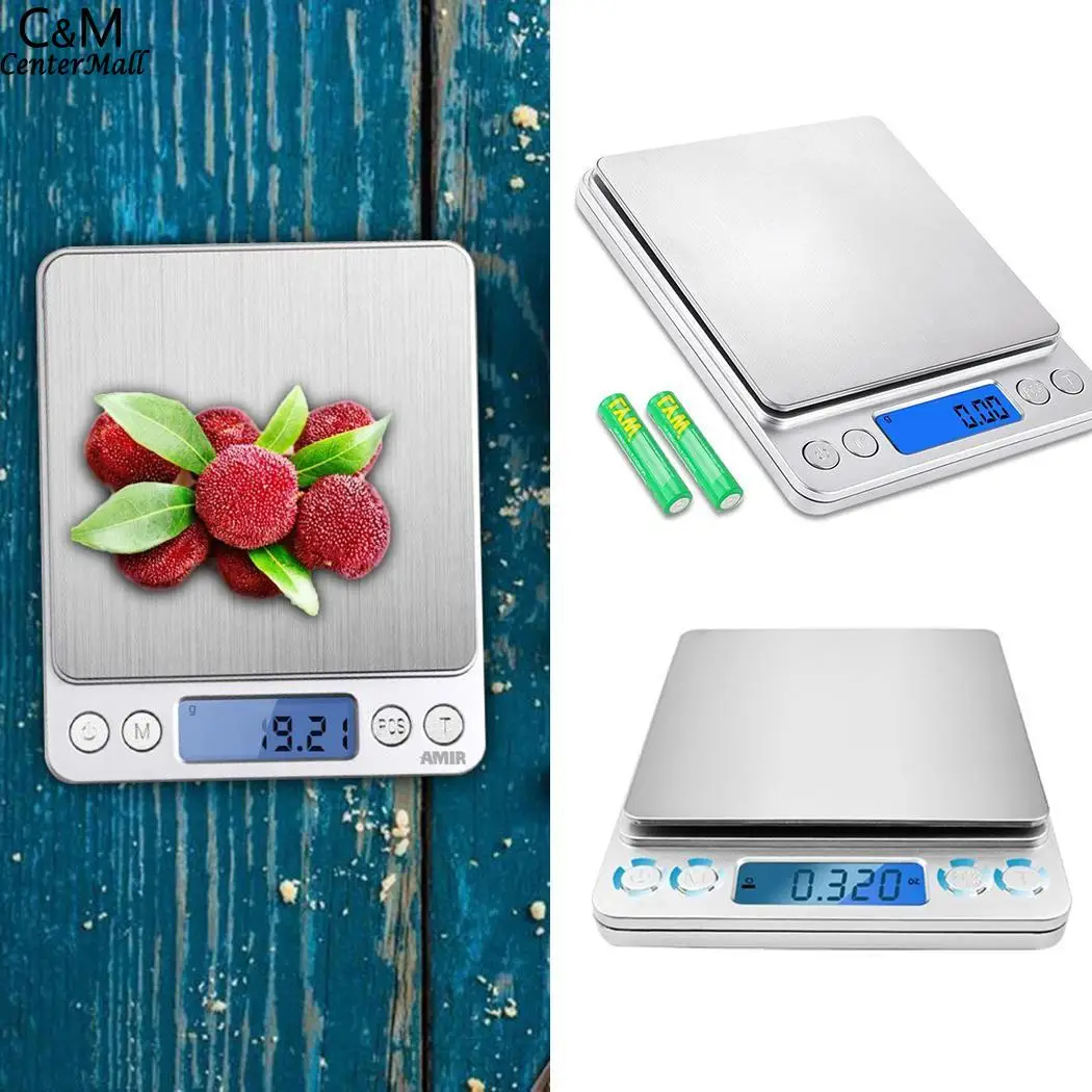 Scales Mini LCD Display Square Shape Electronic Portable Digital Scales