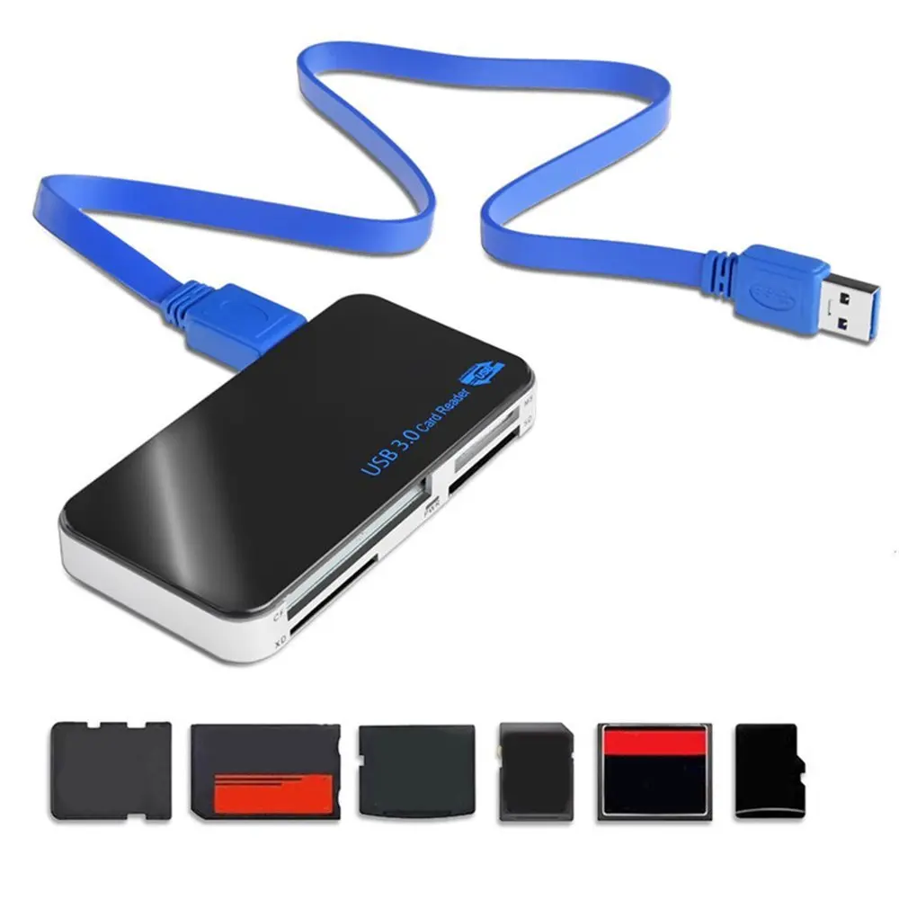 USB 3,0 All-in-1 Compact Flash Multi Card Reader адаптер 5 Гбит/с высокоскоростной USB кардридер для TF SD XD CF безопасные цифровые карты