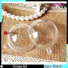 Романтический дизайн Bauble орнамент 90 мм прозрачный пластиковый Рождественский шар прозрачный Для Свадебные украшения с бесплатной доставкой