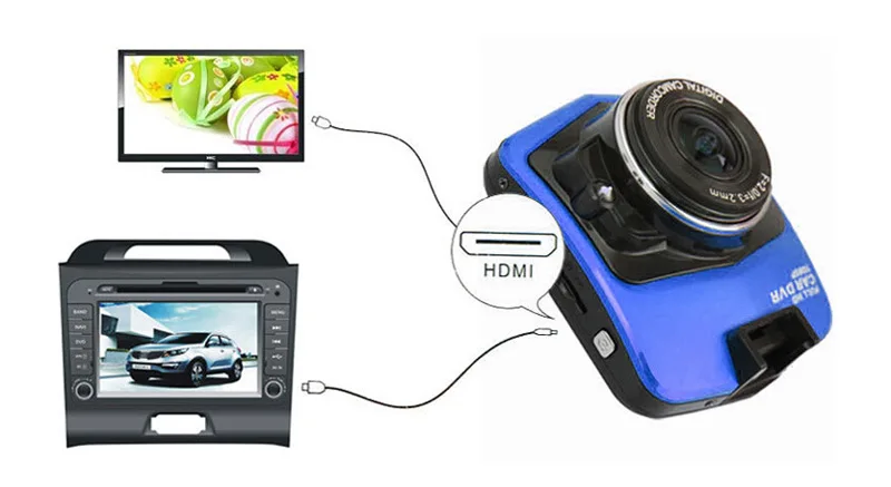 D3Mini Car Camera DVR GT300 Full HD 19201080 Digital Video Recorder