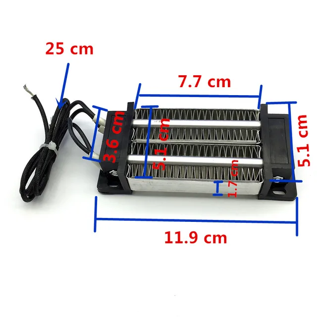 PTC Heaters Thermostatic Heating element 12 V (AC / DC) 200 W Multipurpose Multifunction Air Heater Insulation heater Incubator 3