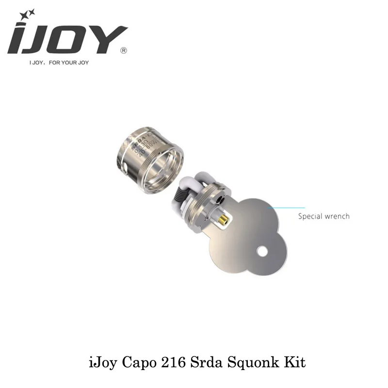 Электронная сигарета iJoy Capo 216 216W Srda Squonk Kit с комбо RDA Coil питается от 18650/20700 Vape Fit Cotton