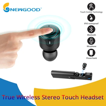 

Portable Mini Bluetooth Earphones Headset V4.2 Wireless Earphone TWS Earbuds 700Mah Charging Box Case Bass Stereo Sound with Mic
