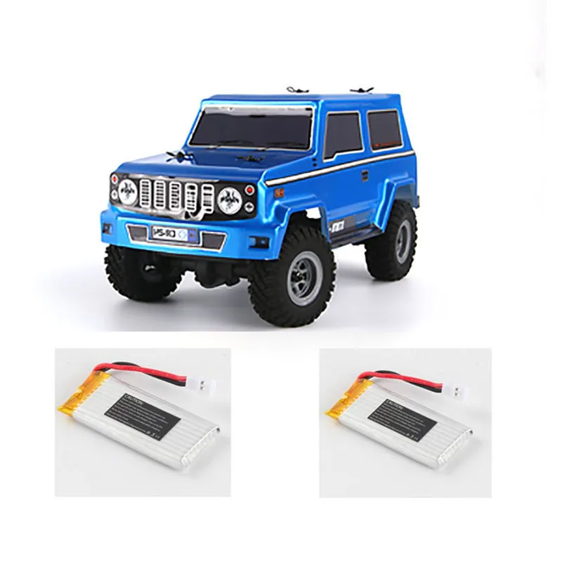 URUAV 1/24 4WD 2,4G мини RC автомобиль гусеничный модель автомобиля водонепроницаемый RTR один/два батареи RC детские игрушки для детей - Цвет: Blue 2 Battery