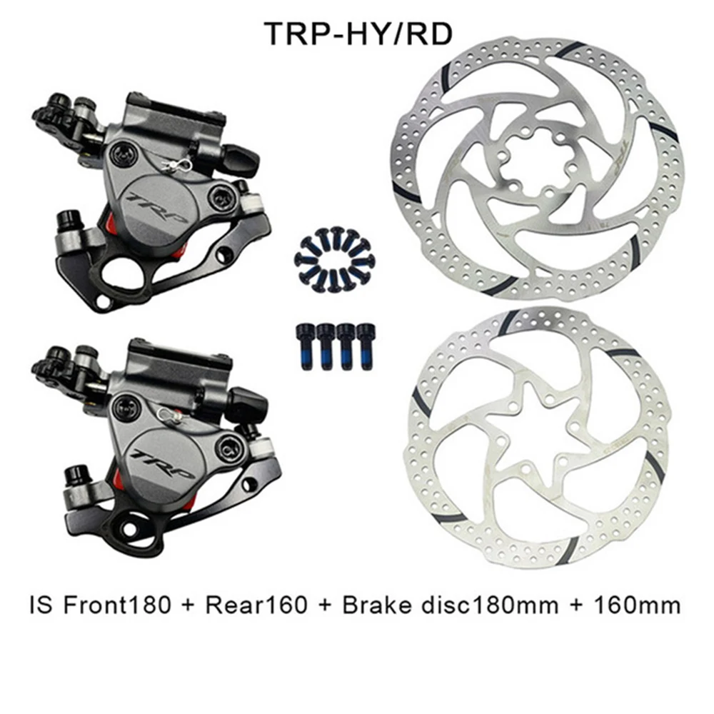

TRP HY/RD Post Mount Cable Actuated Hydraulic Disc Brake Caliper 160mm w/ or w/o Rotor Front / Rear / Set HYRD ROAD Grey