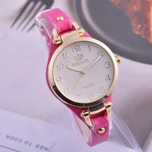 2017 Nueva Marca Mini Mujeres de Lujo Visten Los Relojes A Prueba de agua Reloj de Cuarzo Estudiante de Moda Correa de Cuero Relojes de Pulsera Señoras Horas