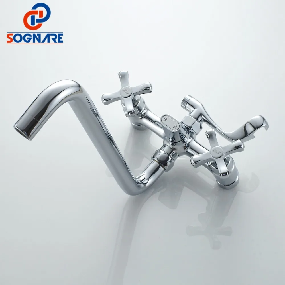 Buy SOGNARE Classic Shower Bath Faucet Long Nose Bathtub Faucets Hot