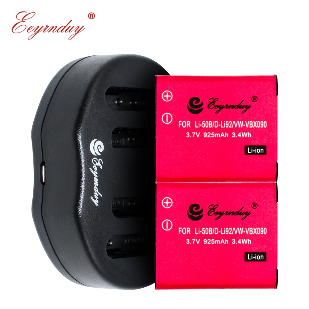 

2pcs Camera Battery + 1 USB Charger Li-50B D-Li92 for Olympus MJU Stylus 1010 1020 1030SW 9000 SH21SH25 SP720UZ XZ-1 SP-800UZ SZ