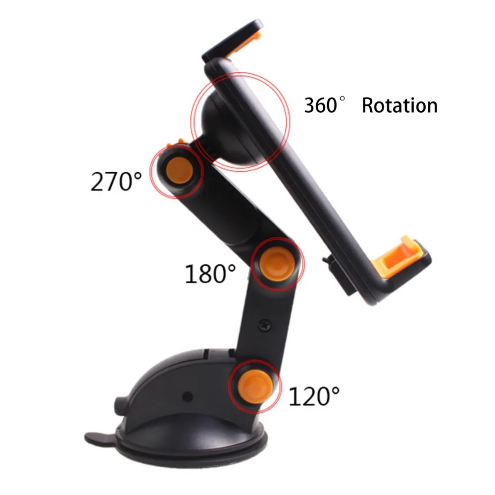 SOONHUA вращения Автомобильный держатель телефона сильные Sucker присоске Кронштейн лобовое стекло приборной панели Универсальный Автомобильный держатель для телефона Планшеты