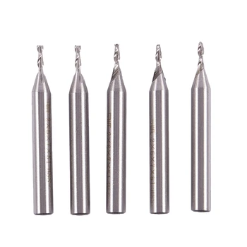 

2mm x 6mm Inch HSS-AL Straight Shank 2 Flutes End Mill Cutter 5pcs