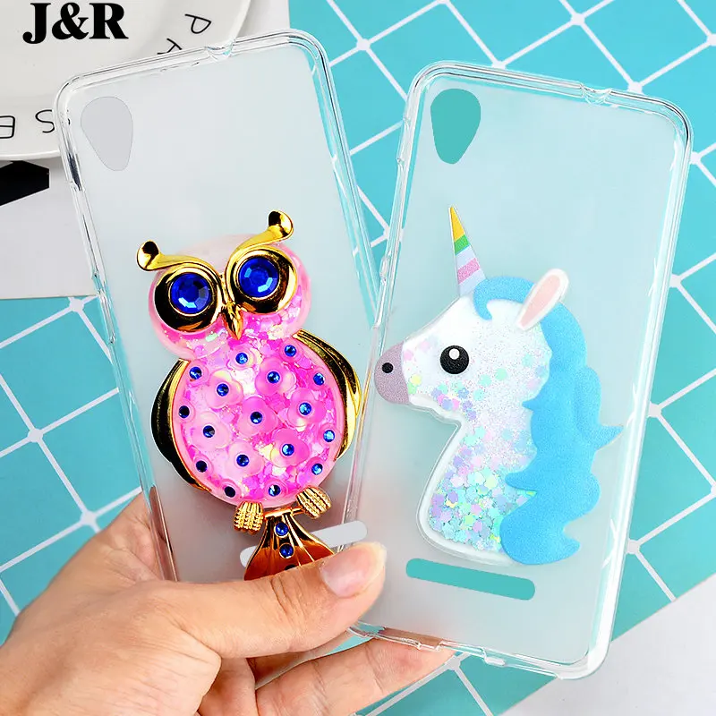 For Fly Fs454 (2 Sim) Case Silicone cover for Nimbus 8 FS454 FS 454 Cases Dynamic liquid Glitter Quicksand Soft TPU Owl Bags |