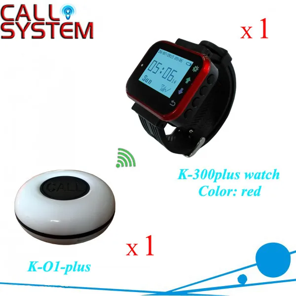 K-300PLUS-R+O1-WBK 1+1 Wireless service bells button system