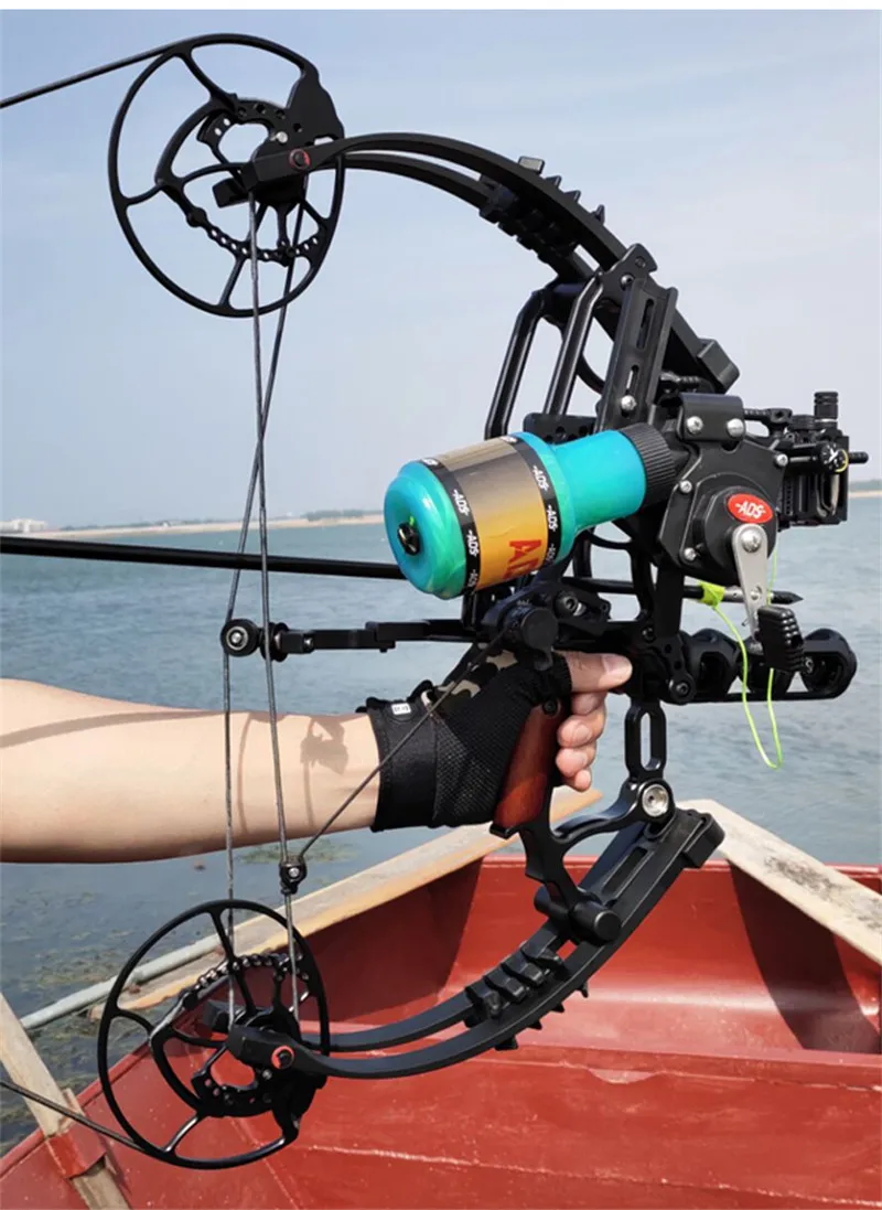 Arco de Caça Arco ao ar Arco Composto Carro Curto Eixo Triângulo Tiro Caça Peixe Jogo Livre Profissional 40-70lbs 8 Esporte e Lazer