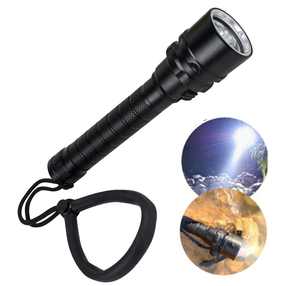 1200Lm Diving Underwater 80m 3x XM L2 LED Scuba Flashlight Torch Lamp