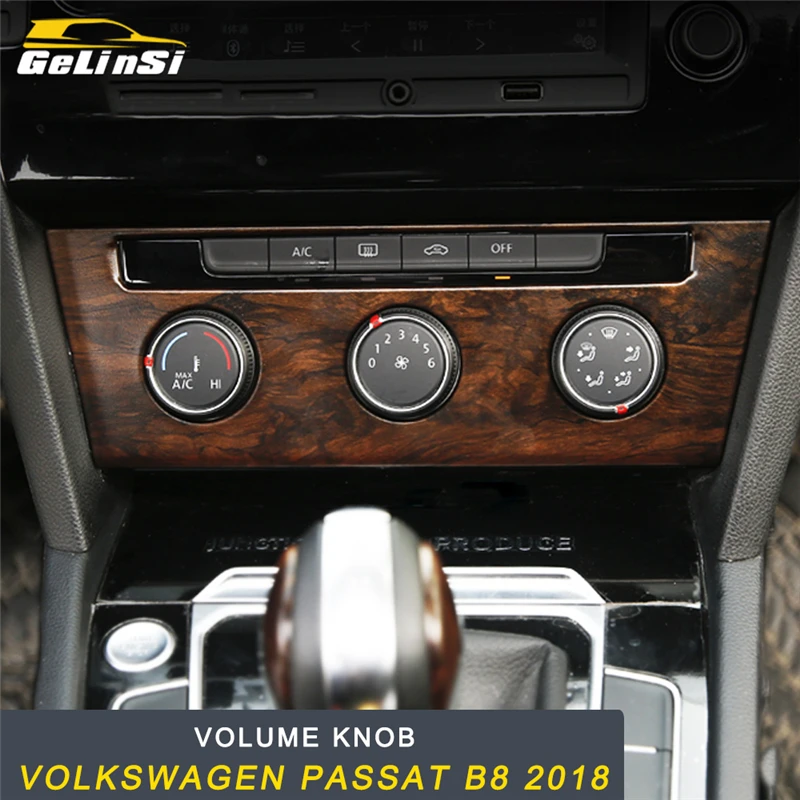 

GELINSI Volume Panel Button Switch Knob Cover Trim Frame Sticker Interior Accessories For Volkswagen Passat B8 2018 Car Styling