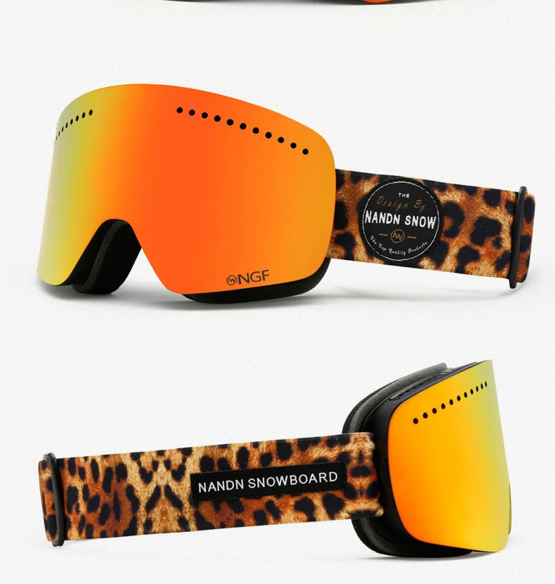 NANDN лыжные очки двойные UV400 Анти-туман большие Лыжные маски очки для мужчин и женщин Снег Сноубординг очки многофункциональные лыжные очки