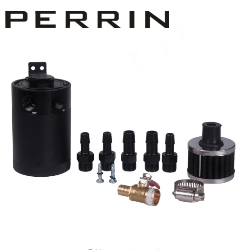 

2 Port Universal Baffled Oil Catch Can Reservoir Tank Filter Separator Waste Oil Recovery Pot Car Modified Engine