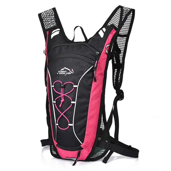 Местный лев 12л велосипедный рюкзак для верховой езды рюкзак MTB дорожный рюкзак для пешего туризма, скалолазания, путешествий, бега, велосипеда, велосипедная сумка - Цвет: pink
