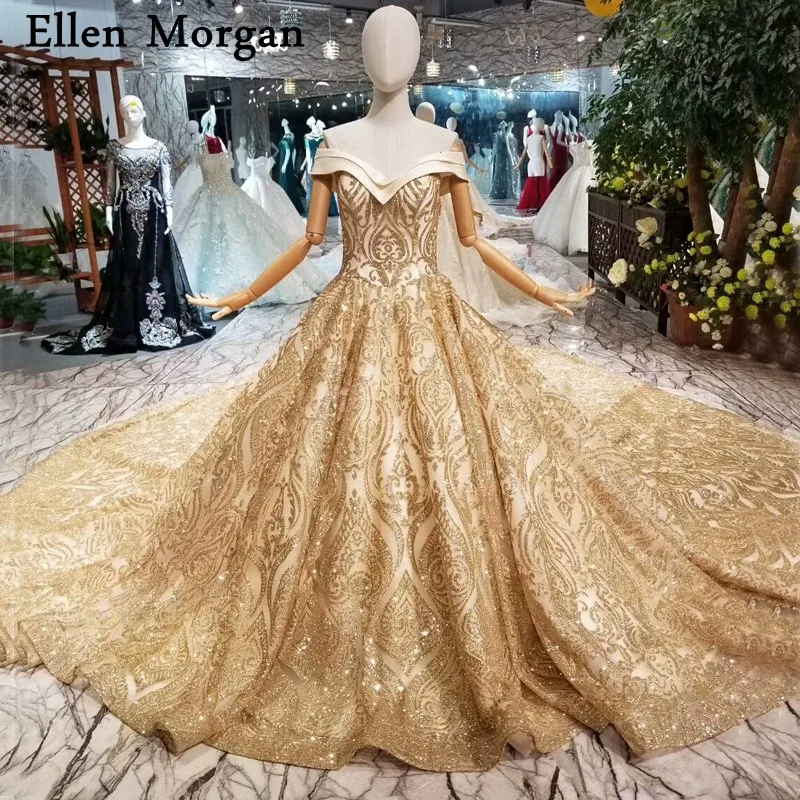 Amazing Gold Sparkle Wedding Dress in the year 2023 Learn more here 