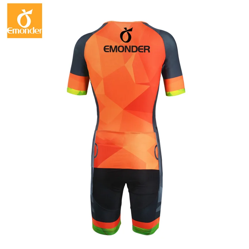 EMONDER 2019 الرجال الصيف بذلة الترياتلون الدراجات جيرسي الرياضة الدراجات Skinsuit عالية الجودة برو فريق الملابس الرياضية