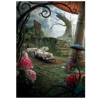 

5X7FT Fantasy Fairy Tale Wonderland Dinner Photography Backdrop Photo Background Studio Prop Dinner