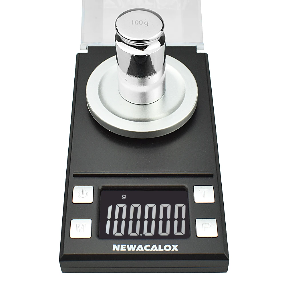NEWACALOX 50 г/100 г высокоточные весы 0,001 г Мини лабораторные весы портативные для использования в медицине электронные весы цифровые ювелирные весы
