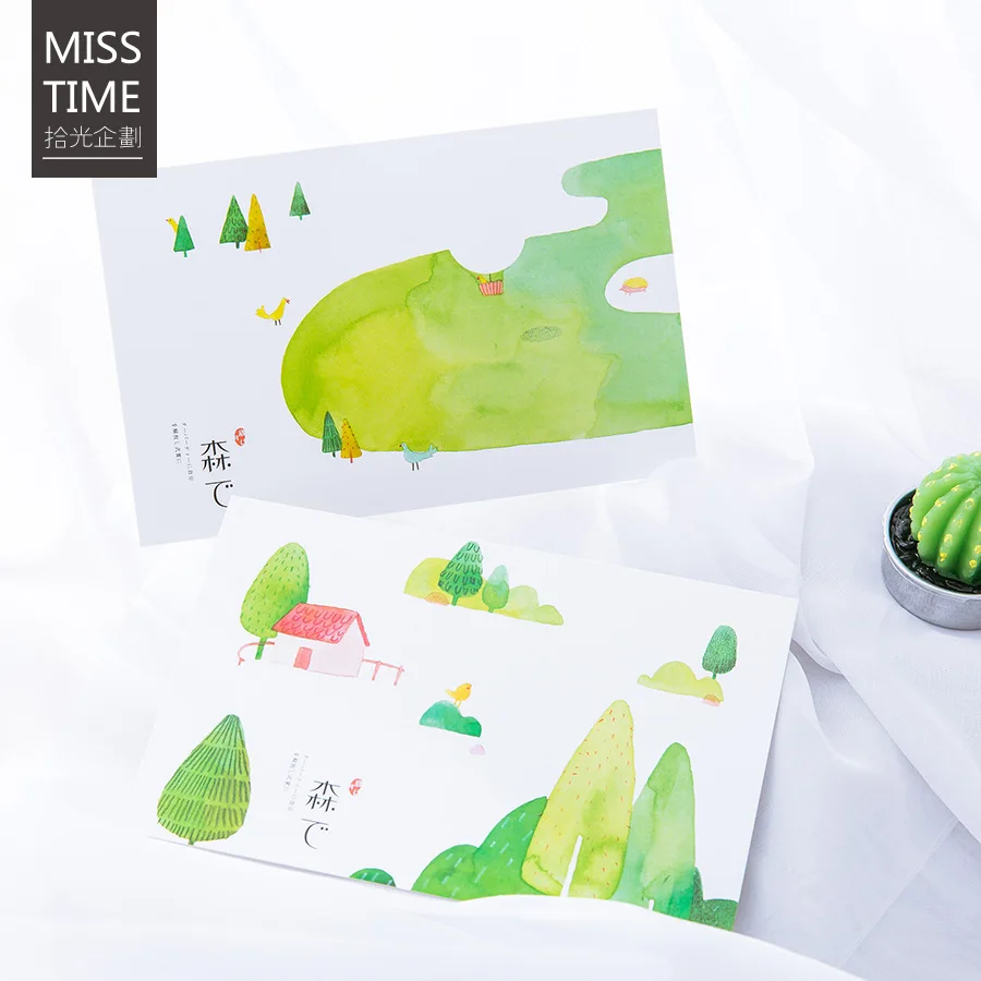 Forest Postcard Greeting Card Wish Card Christmas and New Year gifts 30sheets/LOT