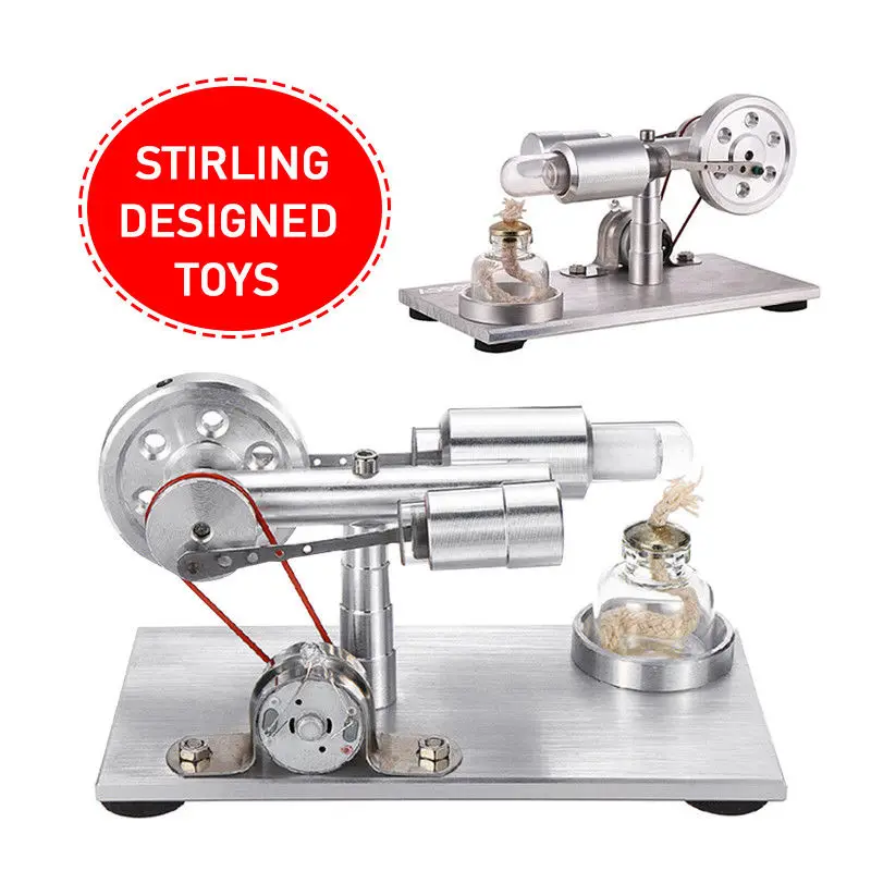 

Stirling Engine Model Stainless Steel Mini Stirling Engine Motor Model Educational Toy Science Experiment Kit Set For Children