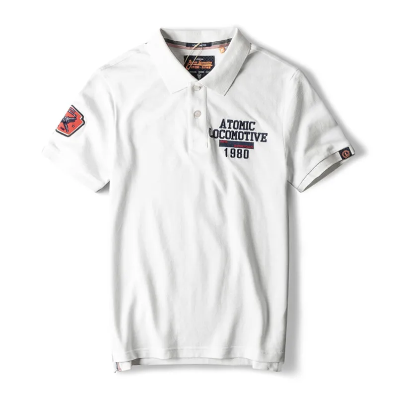 

2019 Summer Men's Polo Shirt American & England Style Letter Embroidery 3D men polo brand high quality fashion design tee shirt