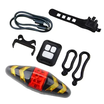 

Bicycle Taillight Wireless Remote Control Mountain Bike 2-in-1 Turn Signal Taillight USB Riding Light
