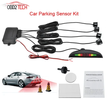 

10pcs LED Parking Sensor With 4 Sensors Reverse Backup Car Parking Radar Monitor Detector System Backlight Display