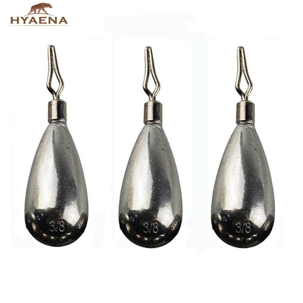 Hyaena 5pcs Tungsten Sinker Weight Bass Fishing Water Shape Downshot