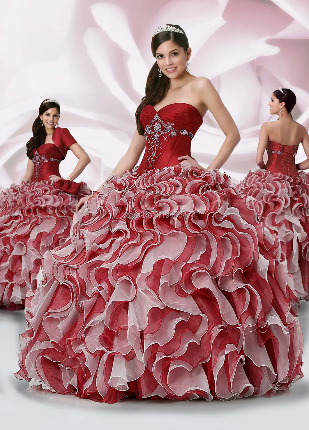 wine ball gown