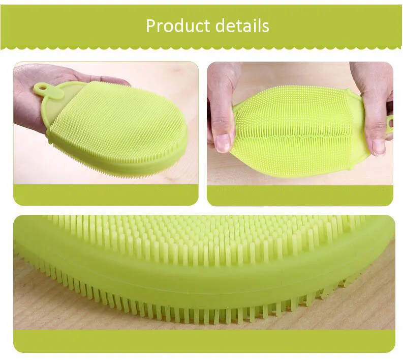 Silicone Dish Washing Brush Repeatable Sweeping Brush kitchen Dish Food Pot Multi-function Washing Brush 6 Colors (13)