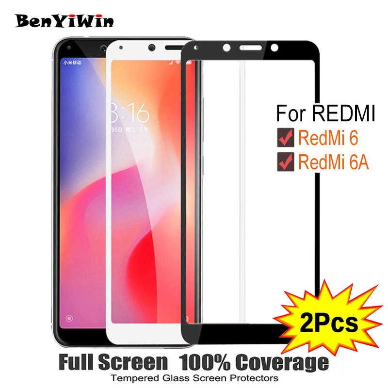 Закаленное стекло для Xiaomi Redmi 6 6A 5 45 Дюйма 9H 2 шт. | Мобильные телефоны и аксессуары