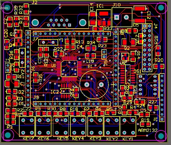 Lpc2132 pcb board schematic  and pcb  design files Free 