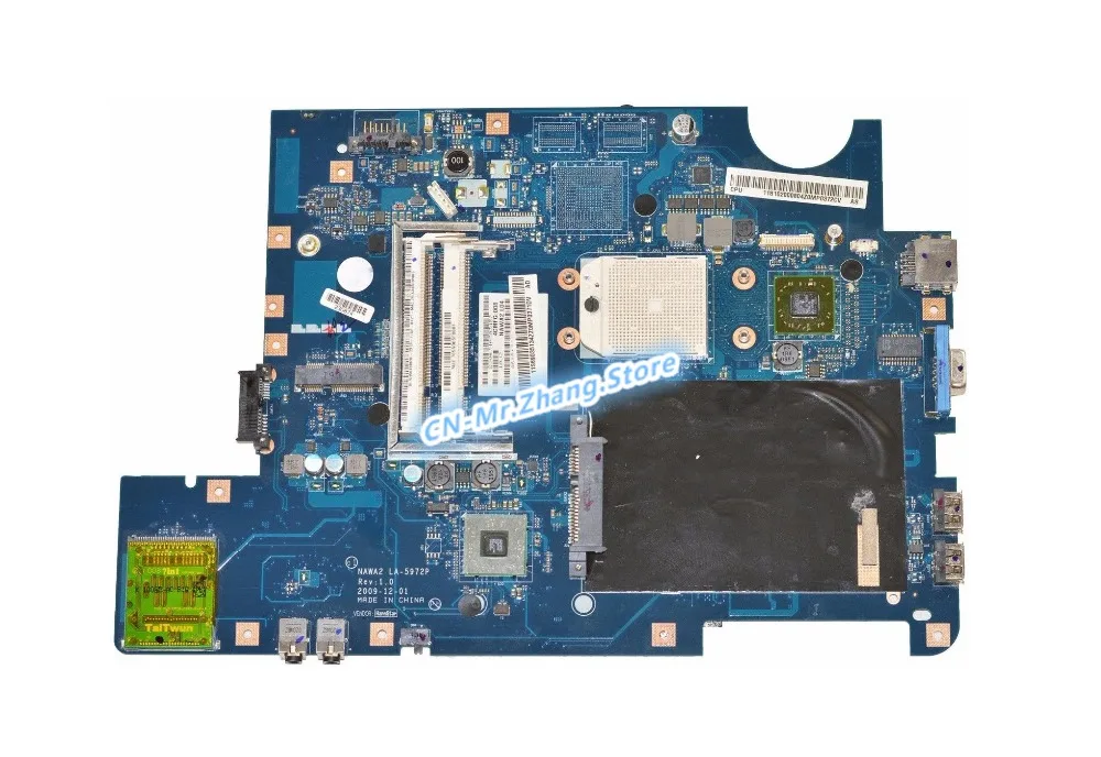 50% OFF  SHELI FOR Lenovo G555 Laptop Motherboard 11S69035134 69035134 LA-5972P DDR3