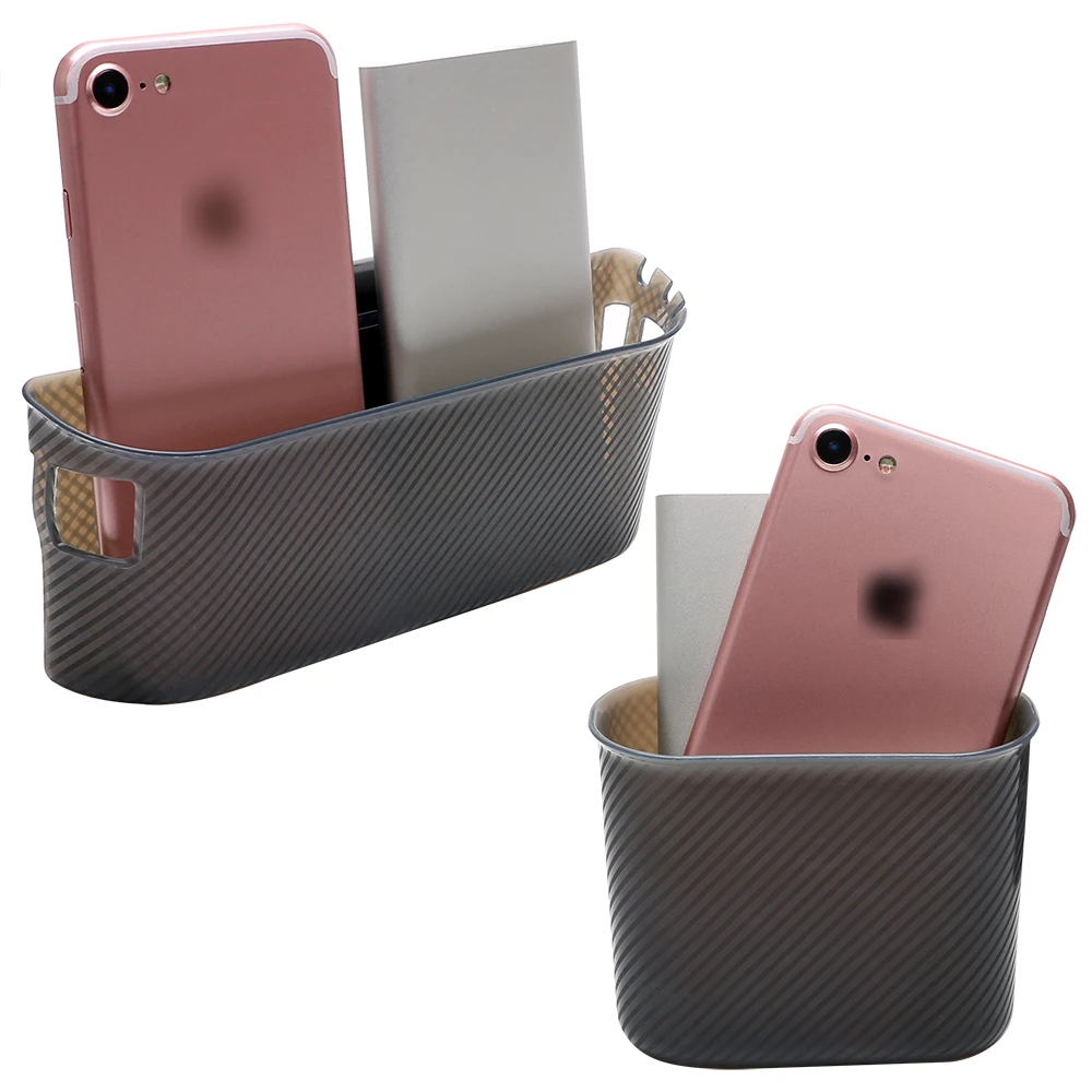 YOSOLO Car Storage Box Auto Organizer Garbage Mesh Card Phone holder Trash Bin Phone Charger Cradle Door Side Hanging Pocket