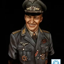 [Loong Way Miniatures] Alexandros модели Ганс-Ульрих рудель, Stuka Pilot Бюст Смолы миниатюра