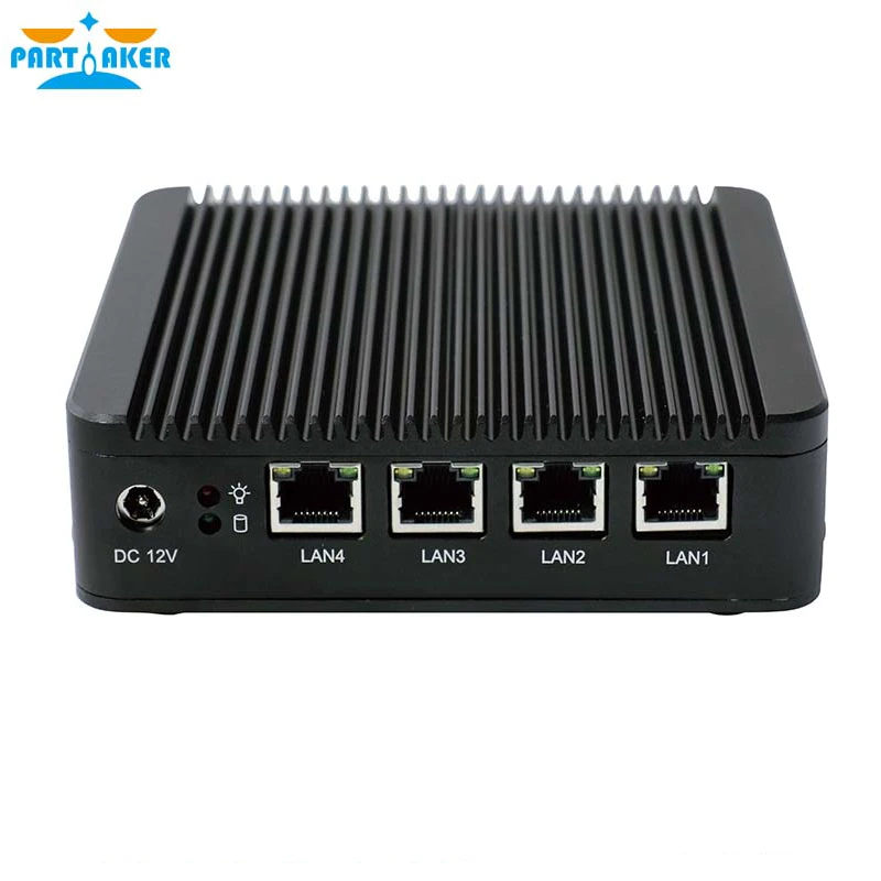 Partaker I1 4 Lan pfsense minipc Intel atom E3845 quad core firewall Micro Appliance support AES NI|Mini PC| - AliExpress