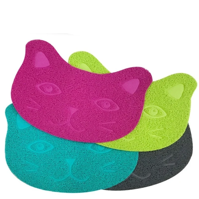 Pet коврик для щенка Cat Уход за кожей лица Форма кошачьих туалетов коврики котенок Малый блюдо для собак Кормление Pad