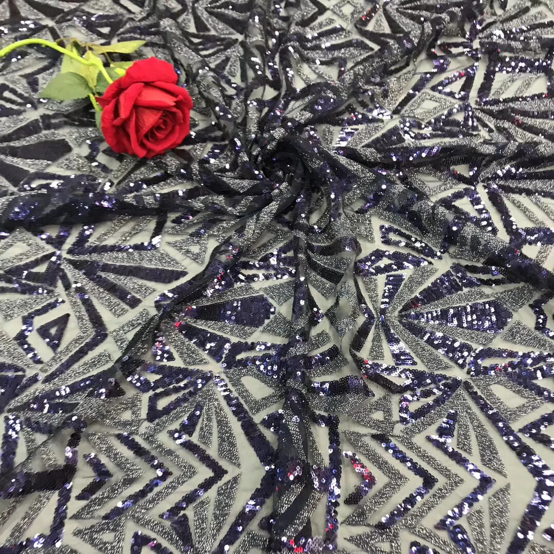 

2021 Upscale French Net Blue Sequins Lace Fabrics,High Quality African Tulle Lace Fabrics Sequins Wedding Nigeria Lace J24251