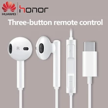 huawei Honor usb type-C наушники с микрофоном наушники-вкладыши шумоподавление CM33 классический USB ANC гарнитура Fone De Ouvido