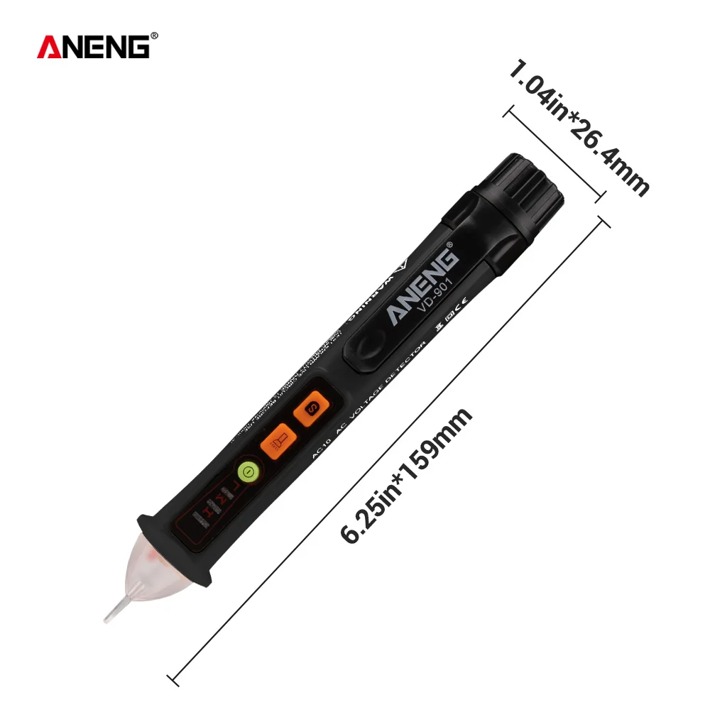 ANENG VD901 Electrical Tester Pen 12-1000V AC Voltmeter 100a AC Voltage Detector Multimeter Outlet Tester Circuit Breaker Finder