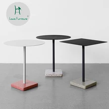 Луи мода уличные столы нордические Terrazzo сталь сад балкон Terrazzo